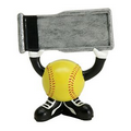 Softball, Head Resin Figure - 4-1/2"